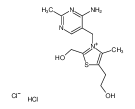 22580-38-7 spectrum, 3-(4-amino-2-methyl-pyrimidin-5-ylmethyl)-5-(2-hydroxy-ethyl)-2-hydroxymethyl-4-methyl-thiazolium, chloride monohydrochloride