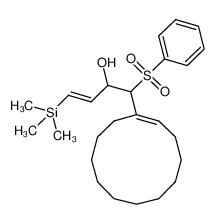 90083-43-5 (E)-1-((E)-cyclododec-1-en-1-yl)-1-(phenylsulfonyl)-4-(trimethylsilyl)but-3-en-2-ol