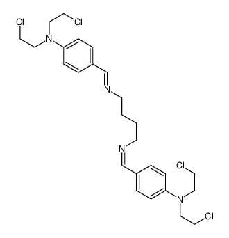 4-[4-[[4-[bis(2-chloroethyl)amino]phenyl]methylideneamino]butyliminomethyl]-N,N-bis(2-chloroethyl)aniline