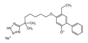 sodium,4-ethyl-5-[6-methyl-6-(2H-tetrazol-5-yl)heptoxy]-2-phenylphenolate 153226-99-4