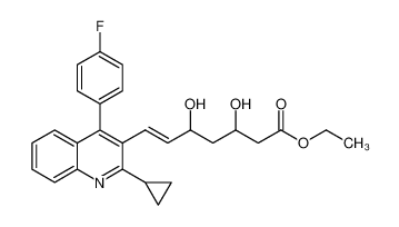 (3R,5S,6E)-rel-7-[2-环丙基-4-(4-氟苯)-3-喹啉基]-3,5-二羟基-6-庚烯酸乙酯