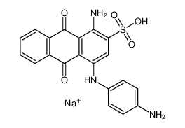 sodium,1-amino-4-(4-aminoanilino)-9,10-dioxoanthracene-2-sulfonic acid 40951-76-6