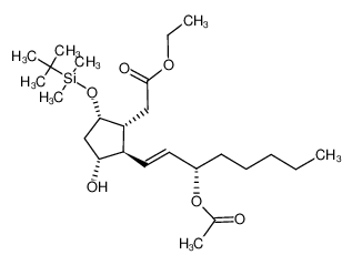 120417-66-5 ethyl 2-((1R,2R,3R,5S)-2-((S,E)-3-acetoxyoct-1-en-1-yl)-5-((tert-butyldimethylsilyl)oxy)-3-hydroxycyclopentyl)acetate