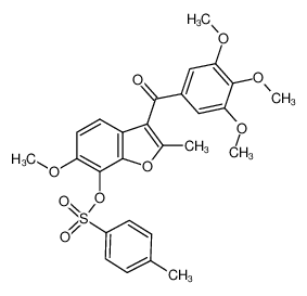 945772-44-1 spectrum, 2-methyl-3-(3,4,5-trimethoxybenzoyl)-6-methoxy-7-(4-methyl-benzene-sulphonate)-benzo[b]furan