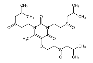 6-methyl-5-[2-(2-methylpropylsulfinyl)ethoxy]-1,3-bis[2-(2-methylpropylsulfinyl)ethyl]pyrimidine-2,4-dione 180274-08-2