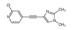 2-chloro-4-[2-(1,2-dimethylimidazol-4-yl)ethynyl]pyridine 824431-83-6