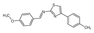 67948-21-4 1-(4-methoxyphenyl)-N-[4-(4-methylphenyl)-1,3-thiazol-2-yl]methanimine