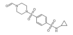 N-cyclopropyl-4-(4-formylpiperazin-1-yl)sulfonylbenzenesulfonamide 604761-86-6