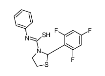 N-Phenyl-2-(2,4,6-trifluorophenyl)-1,3-thiazolidine-3-carbothioam ide 590379-72-9