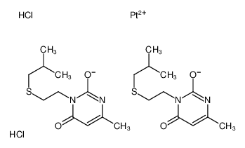 6-methyl-3-[2-(2-methylpropylsulfanyl)ethyl]-1H-pyrimidine-2,4-dione,platinum(2+),dichloride