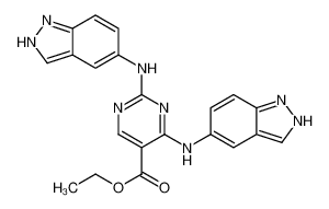 916044-09-2 structure, C21H18N8O2