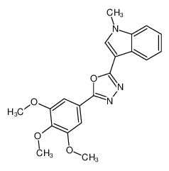 (9ci)-1-甲基-3-[5-(3,4,5-三甲氧基苯基)-1,3,4-噁二唑-2-基]-1H-吲哚