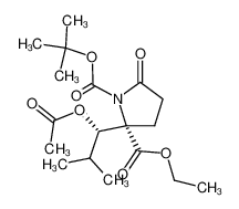 878011-79-1 1-tert-butyl 2-ethyl (2S)-2-[(1S)-1-(acetyloxy)-2-methylpropyl]-5-oxopyrrolidine-1,2-dicarboxylate