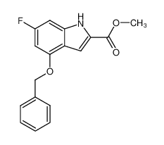 312314-22-0 spectrum, methyl 4-benzyloxy-6-fluoroindole-2-carboxylate