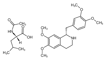 (S)-6,7-dimethoxy-1-veratryl-1,2,3,4-tetrahydro-isoquinolin, N-acetyl-L-leucine ate