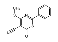 4-methylsulfanyl-6-oxo-2-phenyl-1,3-thiazine-5-carbonitrile 80532-90-7