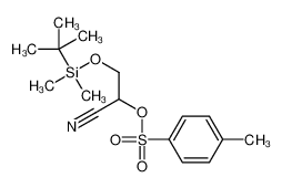 3-(tert-Butyldimethylsilyloxy)-2-hydroxy-2-O-tosyl-propanenitrile 1079950-23-4