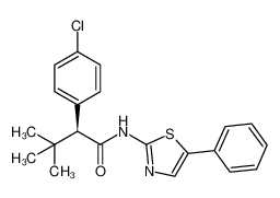 (2S)-2-(4-chlorophenyl)-3,3-dimethyl-N-(5-phenyl-1,3-thiazol-2-yl)butanamide