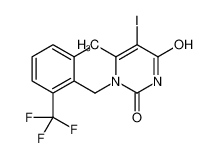 1-[[2-fluoro-6-(trifluoromethyl)phenyl]methyl]-5-iodo-6-methylpyrimidine-2,4-dione 1150560-54-5