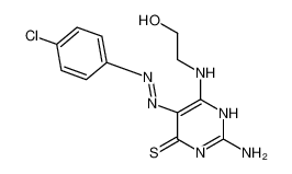 (5E)-2-amino-5-[(4-chlorophenyl)hydrazinylidene]-6-(2-hydroxyethylamino)pyrimidine-4-thione 2846-79-9