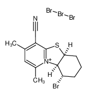 123484-51-5 structure, C14H17Br4N2S+