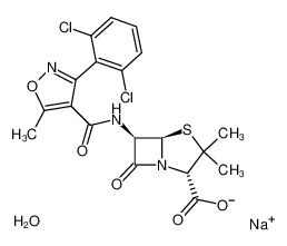 13412-64-1 structure, C19H18Cl2N3NaO6S