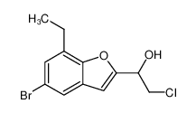 1-(5-bromo-7-ethyl-benzofuran-2-yl)-2-chloro-ethanol 57704-13-9