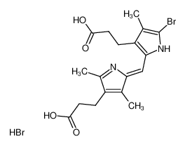 37531-58-1 spectrum, [5-bromo-3-(2-carboxy-ethyl)-4-methyl-pyrrol-2-yl]-[4-(2-carboxy-ethyl)-3,5-dimethyl-pyrrol-2-ylidene]-methane, hydrobromide