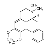 N-甲基荷叶碱; (R)-5,6,6a,7-四氢-1,2-二甲氧基-6,6-二甲基-4H-二苯并[de,g]喹啉鎓