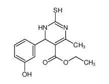 Ethyl 4-(3-hydroxyphenyl)-6-methyl-2-thioxo-1,2,3,4-tetrahydro-5- pyrimidinecarboxylate 329689-23-8