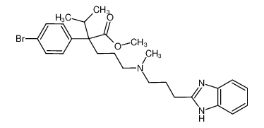 5-{[3-(1H-benzimidazole-2-yl)propyl]methylamino}-2-(4-bromophenyl)-2-isopropylpentanoic acid methyl ester