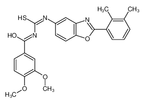 N-[[2-(2,3-dimethylphenyl)-1,3-benzoxazol-5-yl]carbamothioyl]-3,4-dimethoxybenzamide 96%