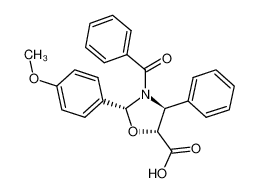 (2R,4S,5R)-3-benzoyl-2-(4-methoxyphenyl)-4-phenyl-1,3-oxazolidine-5-carboxylic acid 157826-10-3