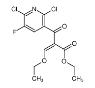 2,6-dichloro-α-(ethoxymethylene)-5-fluoro-β-oxo-3-pyridinepropanoic acid ethyl ester