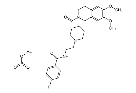 N-[2-[(3R)-3-[(3,4-Dihydro-6,7-dimethoxy-2(1H)-isoquinolinyl)carbonyl]-1-piperidinyl]ethyl]-4-fluorobenzamide Phosphate 312752-86-6