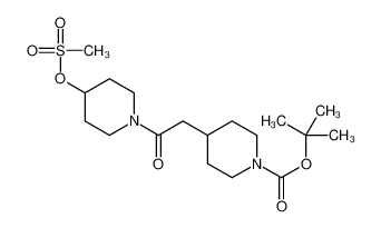 tert-butyl 4-[2-(4-methylsulfonyloxypiperidin-1-yl)-2-oxoethyl]piperidine-1-carboxylate 440634-25-3