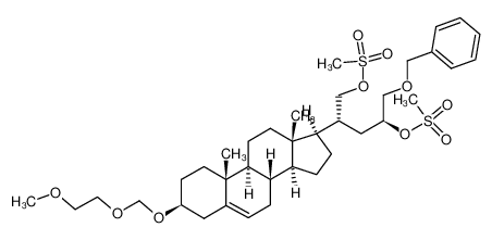 88215-16-1 (2R,4S)-5-(benzyloxy)-2-((3S,8S,9S,10R,13S,14S,17R)-3-((2-methoxyethoxy)methoxy)-10,13-dimethyl-2,3,4,7,8,9,10,11,12,13,14,15,16,17-tetradecahydro-1H-cyclopenta[a]phenanthren-17-yl)pentane-1,4-diyl dimethanesulfonate