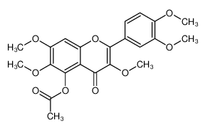 2-(3,4-Dimethoxyphenyl)-3,6,7-trimethoxy-4-oxo-4H-chromen-5-yl ac etate 95135-98-1