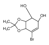 (3aS,4R,5R,7aS)-7-bromo-2,2-dimethyl-3a,4,5,7a-tetrahydro-1,3-benzodioxole-4,5-diol 130669-72-6