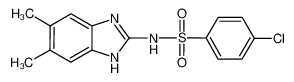 69746-69-6 Benzenesulfonamide, 4-chloro-N-(5,6-dimethyl-1H-benzimidazol-2-yl)- (en)