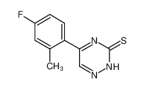 5-(4-fluoro-2-methylphenyl)-2H-1,2,4-triazine-3-thione 79784-47-7