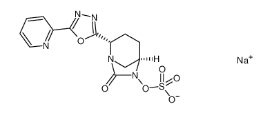 6-sulfooxy-2-(5-(pyridin-2-yl)[1,3,4]oxadiazol-2-yl)-7-oxo-1,6-diazabicyclo[3.2.1]octane sodium salt 1426572-50-0