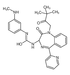 N-[(3R)-1-(3,3-二甲基-2-氧代丁基)-2,3-二氢-2-氧代-5-(2-吡啶基)-1H-1,4-苯并二氮杂卓-3-基]-N’-[3-(甲基氨基)苯基]脲