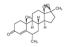 (6S,8R,9S,10R,13S,14S,17S)-17-hydroxy-6,10,13,17-tetramethyl-2,6,7,8,9,11,12,14,15,16-decahydro-1H-cyclopenta[a]phenanthren-3-one 2827-25-0