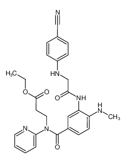 3-({3-[2-(4-cyano-phenylamino)-acetylamino]-4-methylamino-benzoyl}-pyridin-2-yl-amino)-ethyl propanoate