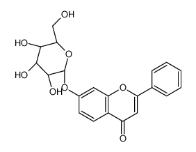 2-phenyl-7-[(2S,3R,4S,5S,6R)-3,4,5-trihydroxy-6-(hydroxymethyl)te trahydropyran-2-yl]oxy-chromen-4-one 71802-05-6