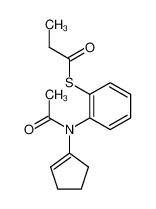 115869-28-8 S-(2-(N-(cyclopent-1-en-1-yl)acetamido)phenyl) propanethioate