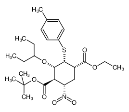 1141364-91-1 (1S,2R,3S,4R,5S)-4-tert-butyl-1-ethyl-5-nitro-3-(pentan-3-yloxy)-2-(p-tolylthio)cyclohexane-1,4-dicarboxylate