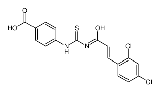 4-[3-(2,4-dichlorophenyl)prop-2-enoylcarbamothioylamino]benzoic acid 535946-86-2