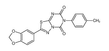 125766-45-2 2-(1,3-benzodioxol-5-yl)-6-(4-methylphenyl)-[1,3,4]thiadiazolo[3,2-a][1,3,5]triazine-5,7-dione